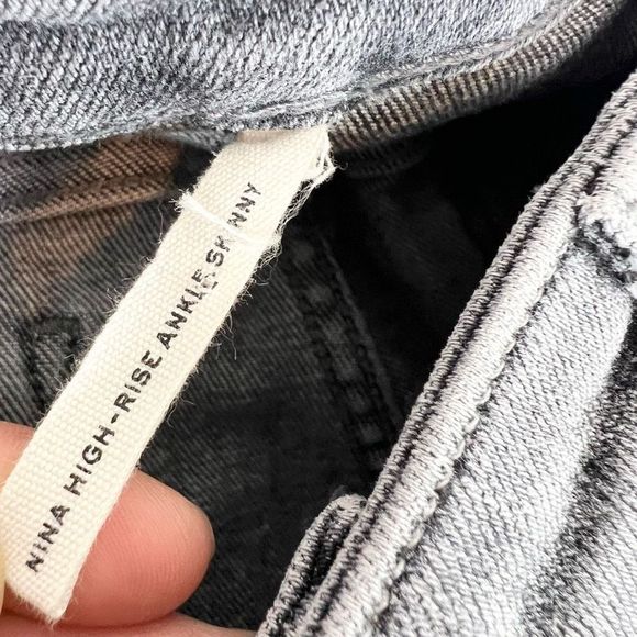 Rag & Bone Skinny Jeans Women's 33 Black Nina High Rise Waist Slim Fit - Picture 6 of 10